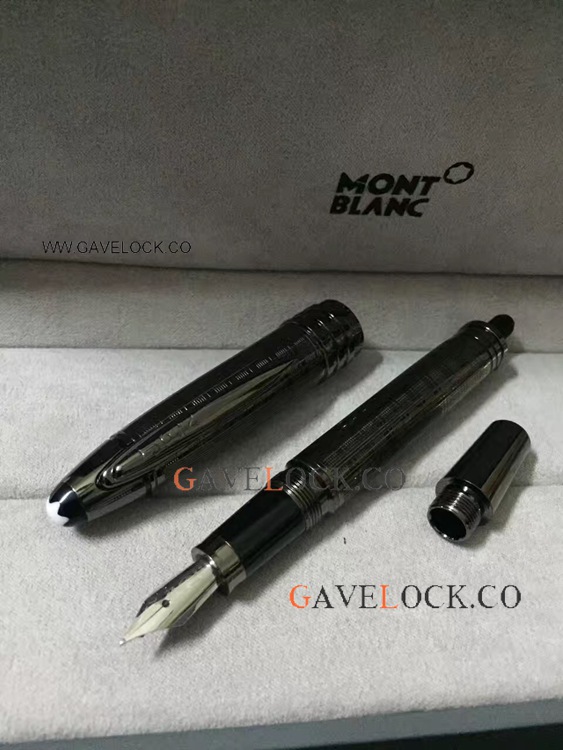 Montblanc JFK Black Steel Fountain Pen Special Edition Gift Pen